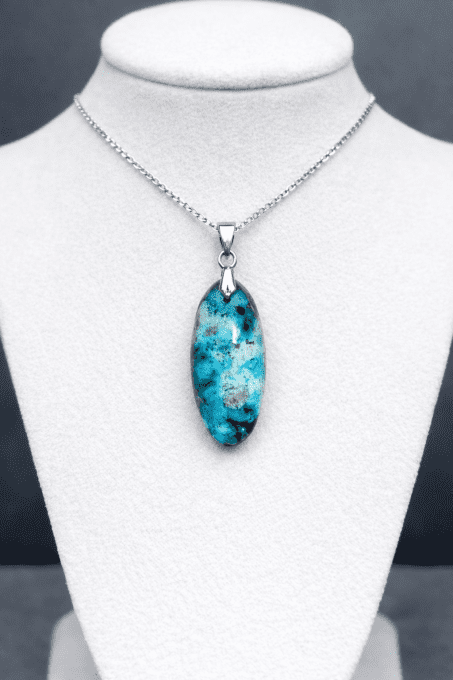 Pendentif en chrysocolle